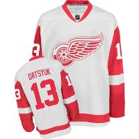 Detroit Red Wings Authentic Style White Road Jersey #13 Pavel Datsyuk