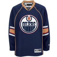 Edmonton Oilers NHL Premium Navy Blue Hockey Game Jersey