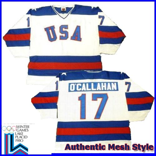 USA Olympic 1980 Miracle on Ice White Jack O'Callahan Hockey Jersey