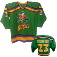 MIGHTY DUCKS MOVIE GOLDBERG 33 GREEN JERSEY