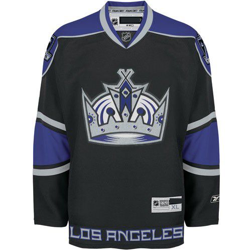 Los Angeles Kings NHL Premium Black Blue Hockey Game Jersey