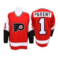 Philadelphia Flyers Authentic Style Orange Classic Game Jersey #1 Bernie Parent