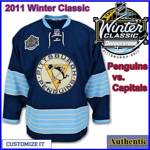 Pittsburgh Penguins 2011 Winter Classic Custom or Blank Authentic Jersey