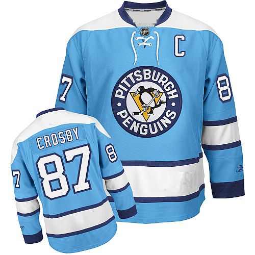 Pittsburgh Penguins #87 Sidney Crosby Light Blue Jersey on sale
