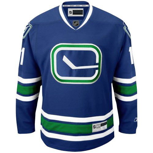 Vancouver Canucks NHL Premium Navy Blue Alt Hockey Game Jersey