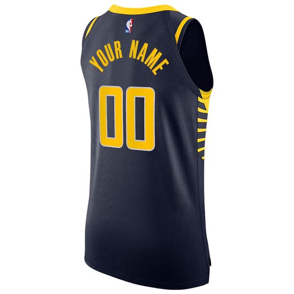 Indiana Pacers Custom Authentic Style T22 Away Navy Jersey